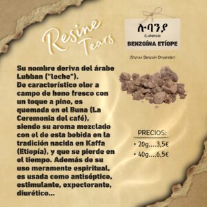 Incienso Benzoina Etíope (40g)